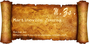 Martinovics Zsuzsa névjegykártya