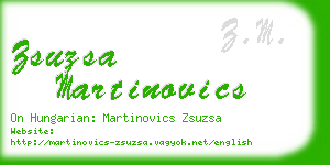zsuzsa martinovics business card
